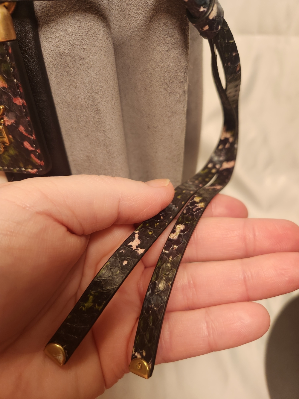 Coach Harmony 1941 Hobo in Colorblock with Snakeskin Detail - Picture 12 of 14